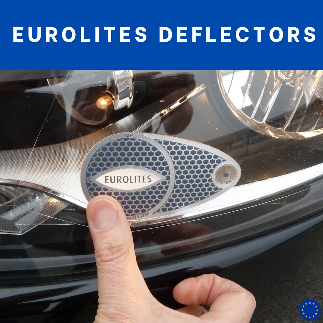 Lunero European Driving Kit 2025 – Eurolites Headlamp Beam Deflectors & Magnetic UK Stickers For Car Europe | UK Sticker for Car | Headlight Deflectors for Europe | France Driving Kit 2025 — view 6