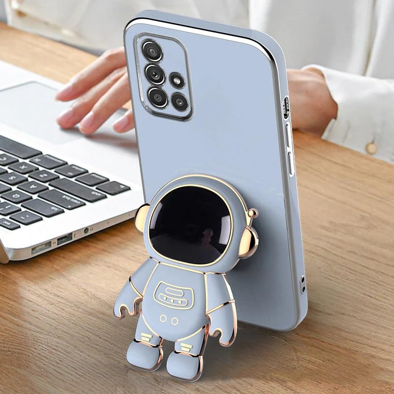Image of for Samsung Galaxy A71 Case Cute 3D Astronaut Stand Design Camera Protection Shockproof Soft Back Cover (for Samsung Galaxy A71, Blue)
