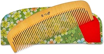 Amazon | 本つげ 上質仕上げ 4寸 とかし櫛 ケース付き(色・柄おまかせ