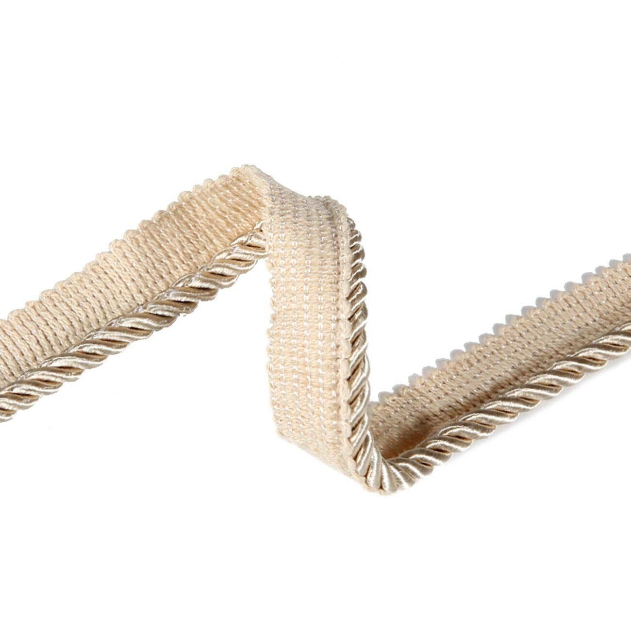 6mm Silky Barley Twist Cord & 16mm Flanged Insertion Piping Upholstery Crafts Trimming, 36 Colors. High Strength, Durable & Versatile. Neotrims