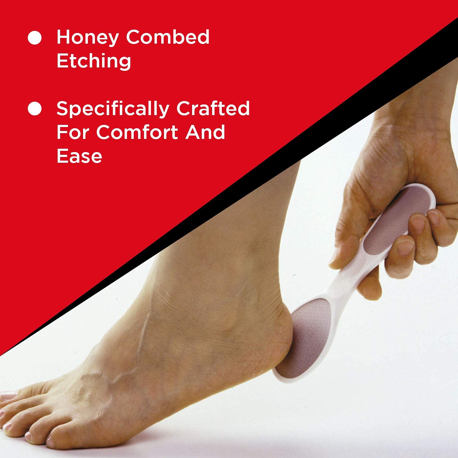 Seki Edge Callus Reducer - (SS-800) - Coarse & Fine Stainless Steel Abrasive Metal Foot File Gently Rasps Away Calluses, Corns & Dead Skin - Made in Japan