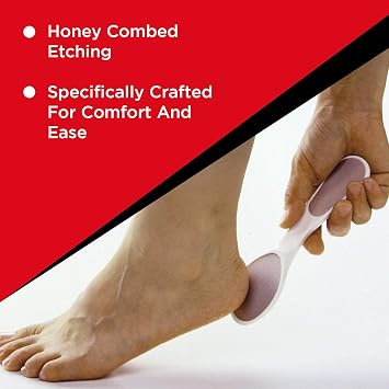 Seki Edge Callus Reducer - (SS-800) - Coarse & Fine Stainless Steel Abrasive Metal Foot File Gently Rasps Away Calluses, Corns & Dead Skin - Made in Japan