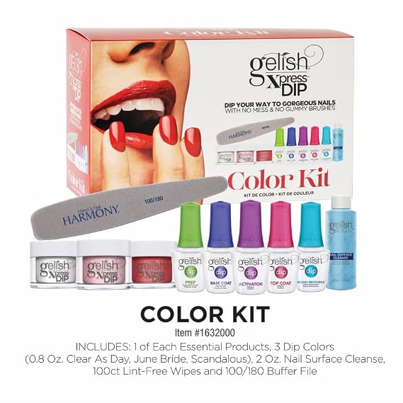 Gelish Xpress Dip Powder System Nail Bundle Color Kit