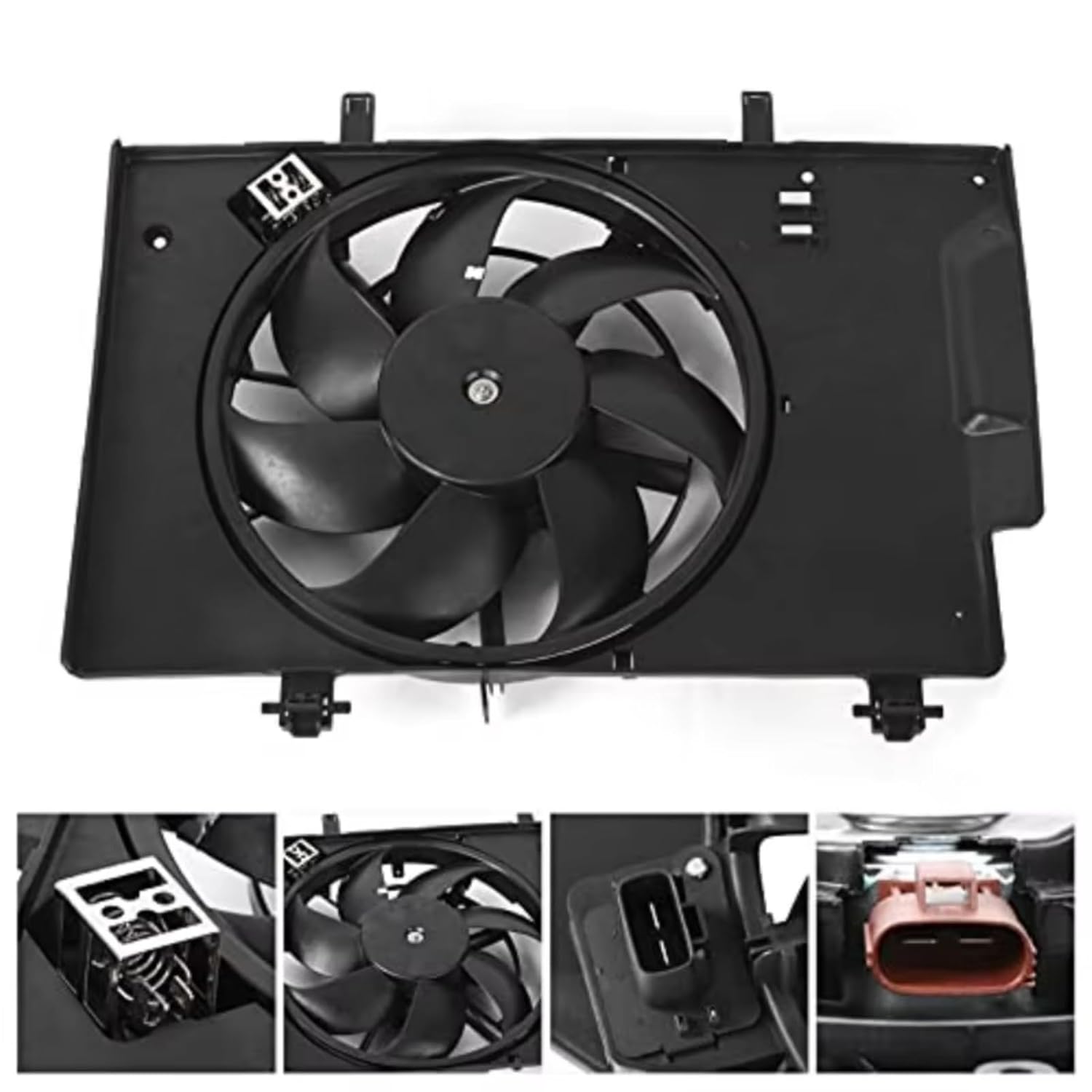 Engine Cooling Fan Mount Kit Car Engine Cooling Fan Radiator C1B18C607FA 8V5Z8C607A for Ecosport for Fiesta 2011 2012 2013 2014 2015 2016 2017 2018