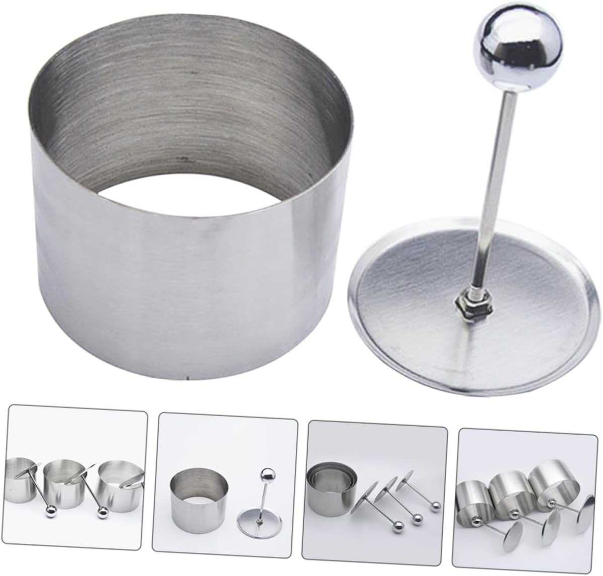 Round Baking Mold Stainless Steel Cold Dish Molds for Dessert Easy to Use