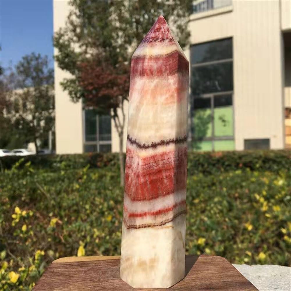 AtkitS Natural Hogstone Column Quartz Crystal Tower Healing Point Madafascar (Size : 500-600g)