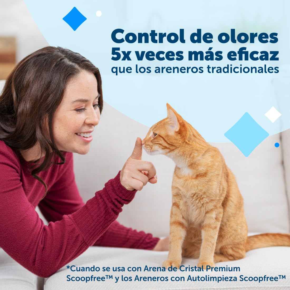 Recargas PetSafe ScoopFree para Bandeja de Arena de Cristal, Aroma Lavanda, Bandeja desechable con protección contra Fugas, Reduce el Rastro y Absorbe olores, 3 bandejas