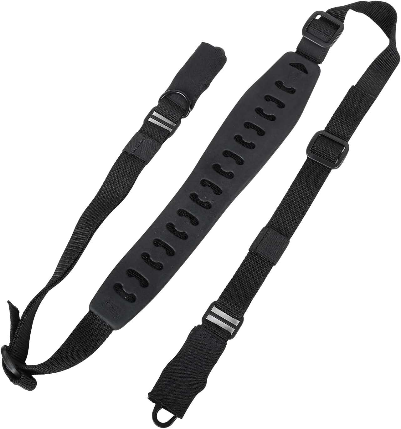 Two Points Rifle Sling with Length Adjuster, Traditional Sling with Metal Hook