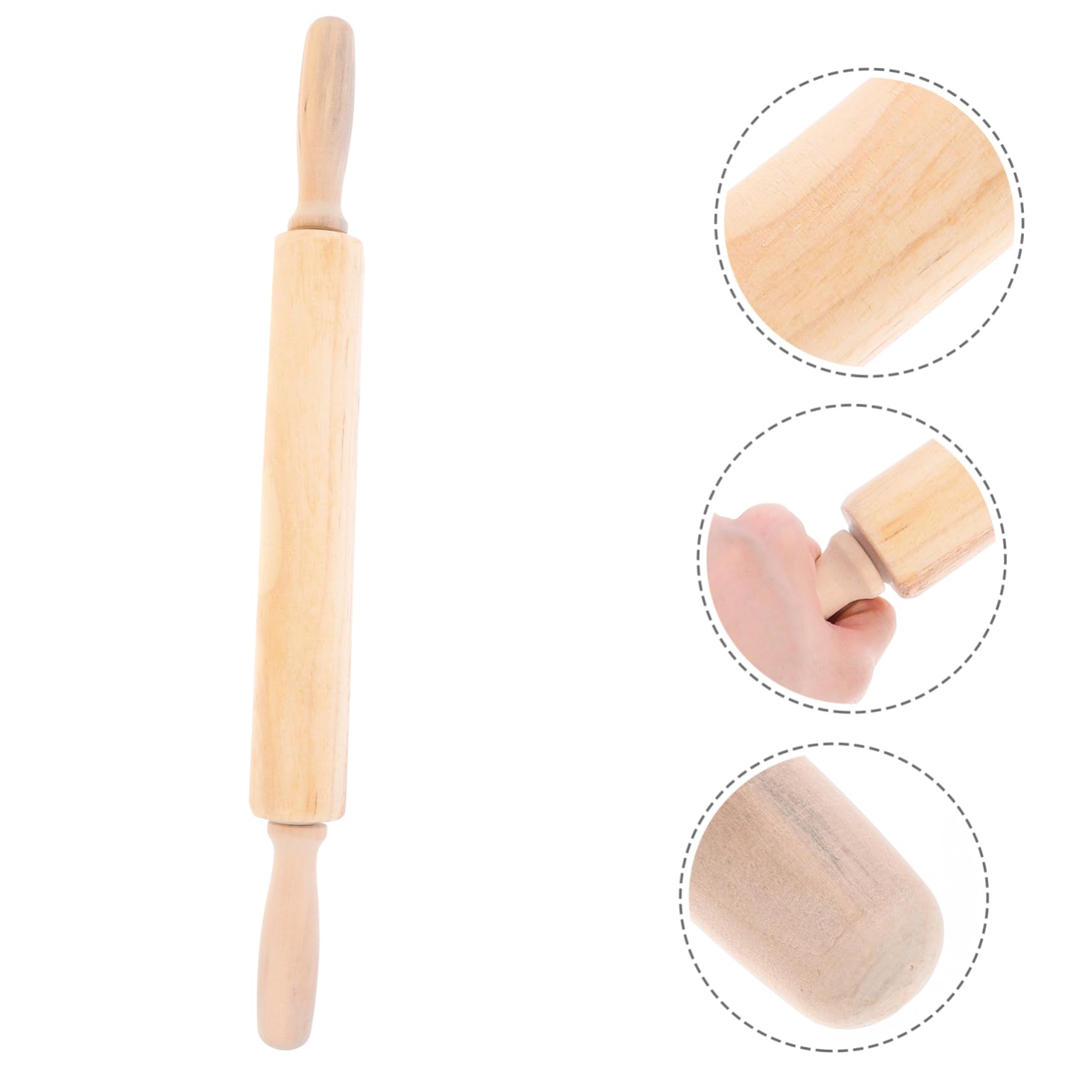 IMIKEYA Lot De 5 Rouleaux À Pâtisserie Antiadhésifs Avec Manche En Bois Pour Pâtisserie Fondante