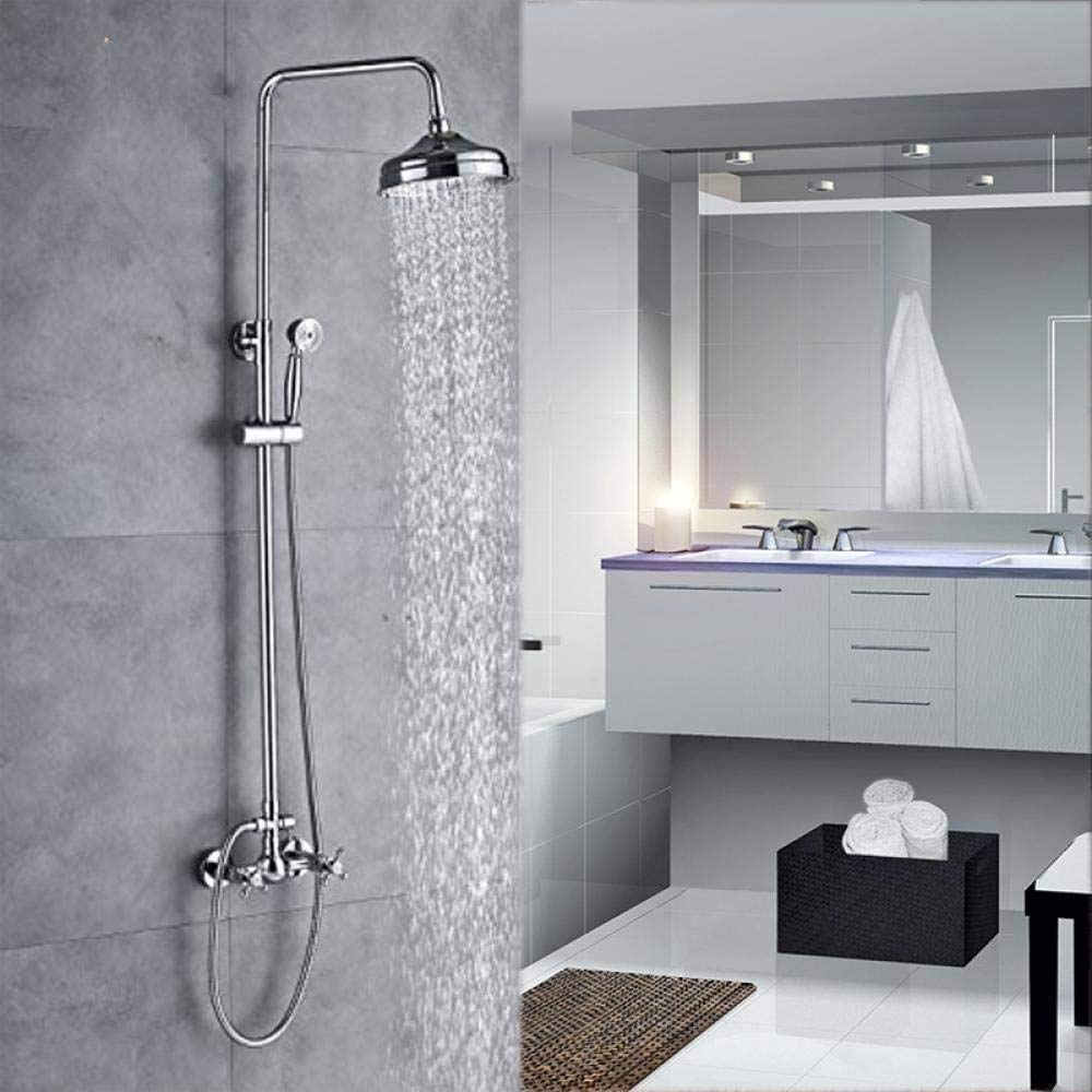 Système de douche haut de gamme avec mitigeurs à finitions chromées polies