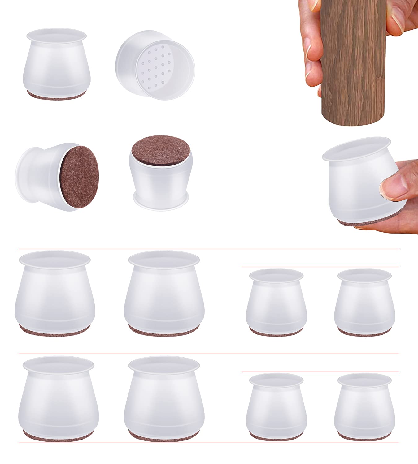 Buy 28 Pcs Chair Leg Covers, Chair Leg Floor Protectors,Floor