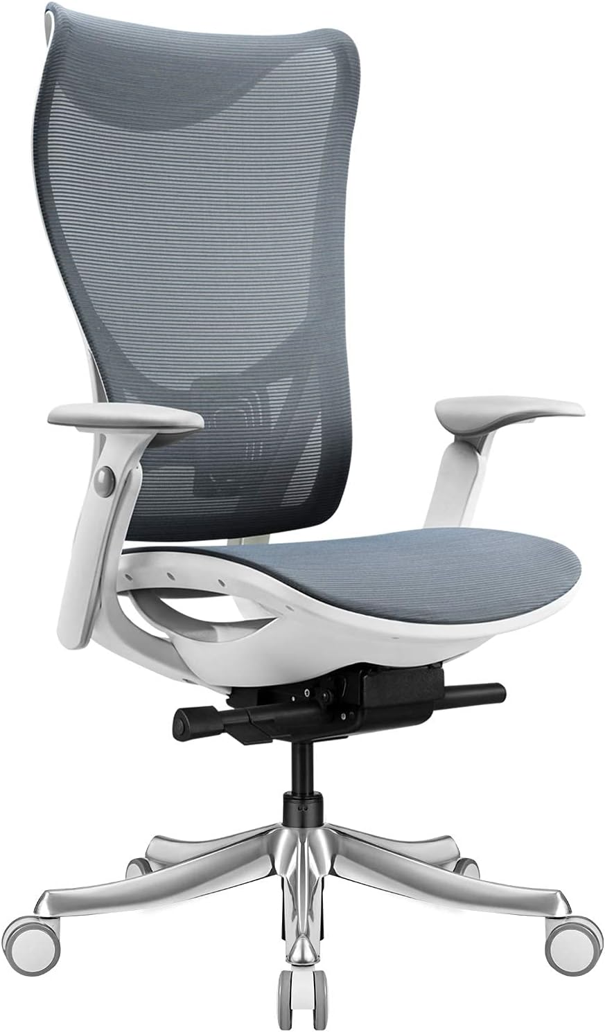Exclusive Discount 80% Offer Furmax High Back Office Ergonomic Desk Executive Recline Lock Head Mesh Swivel Computer Chair with Adjustable Seat Depth Lumbar Support and Arms, Blue