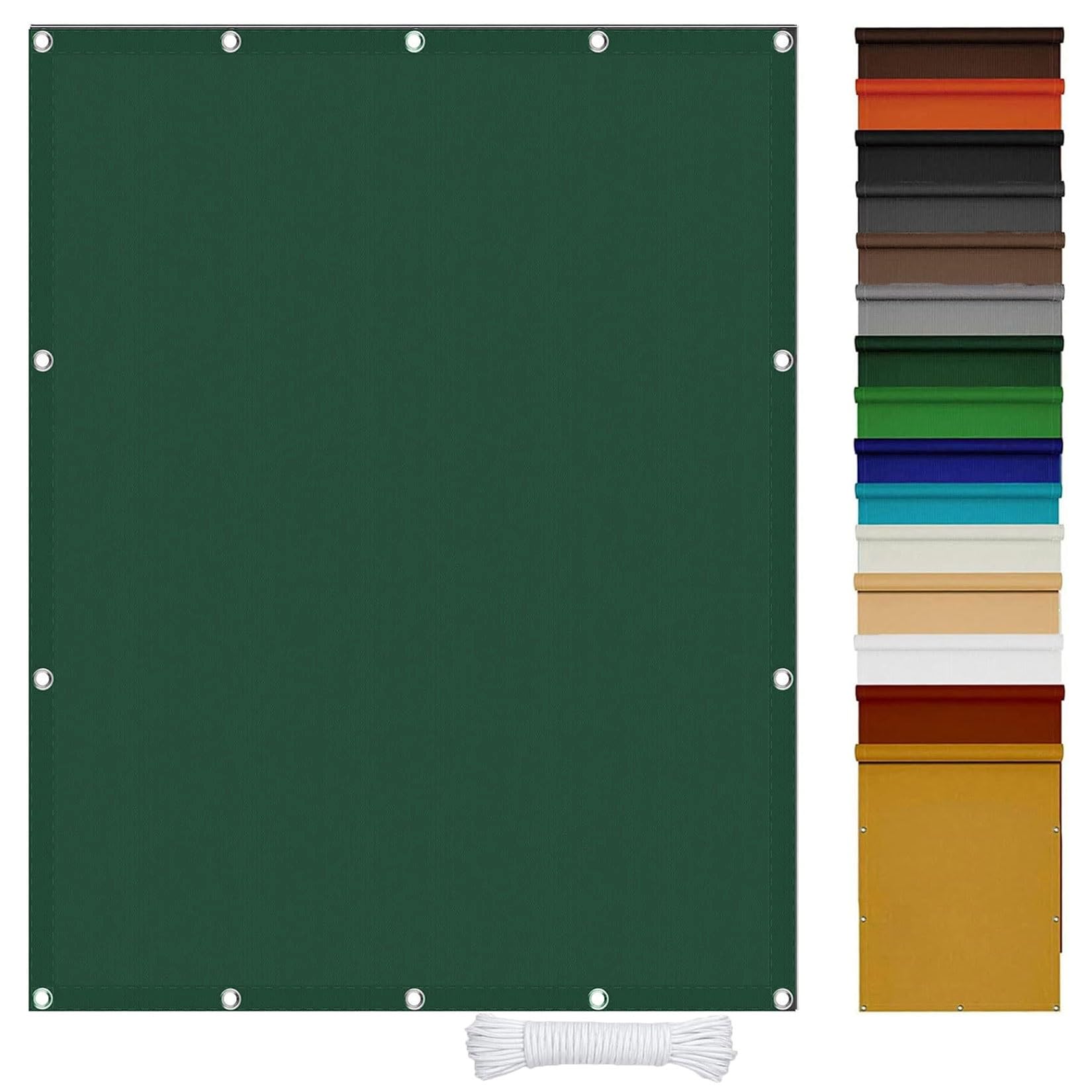 Toile d'ombrage haut de gamme 180x240 cm vert foncé anti-UV durable
