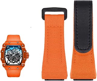 Genuine Leather strap, suitable for Richard Mille nylon strap, men RM50/53 screwdriver, four-star or five-star screw head,25mm