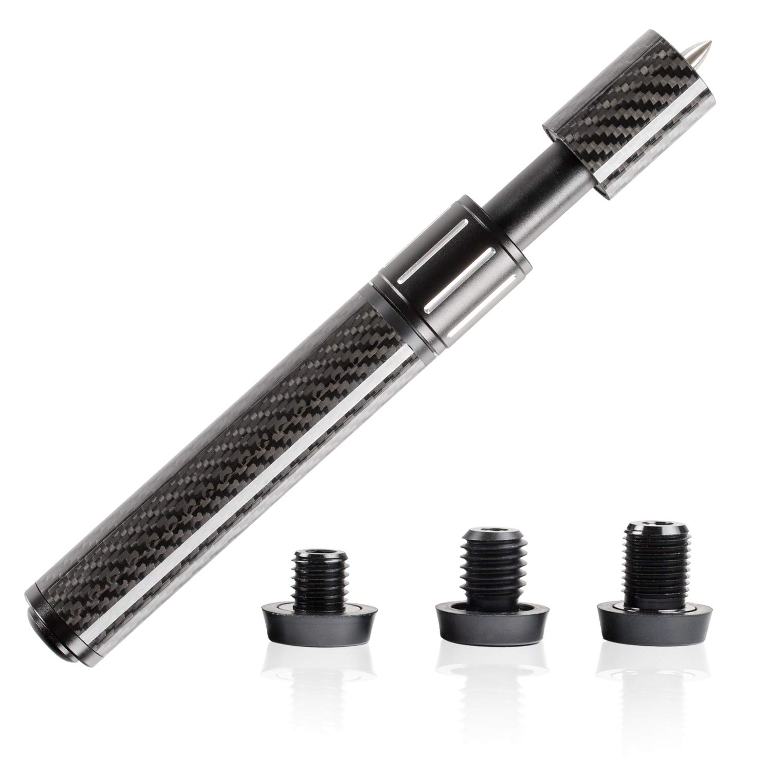 KONLLEN Pool Cue Extension with 3 Bumpers Carbon Fiber Billiards Extension Billiard Accessories for 