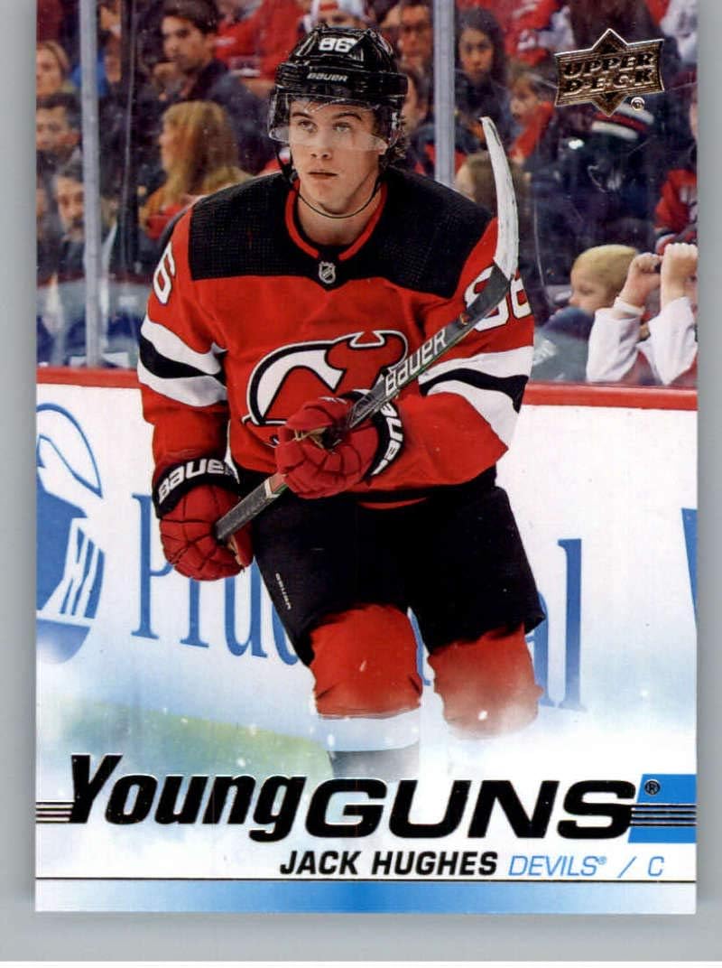 2019-20 Upper Deck Series One Hockey #201 Jack Hughes RC Rookie Card New Jersey Devils Official NHL Trading Card From UD