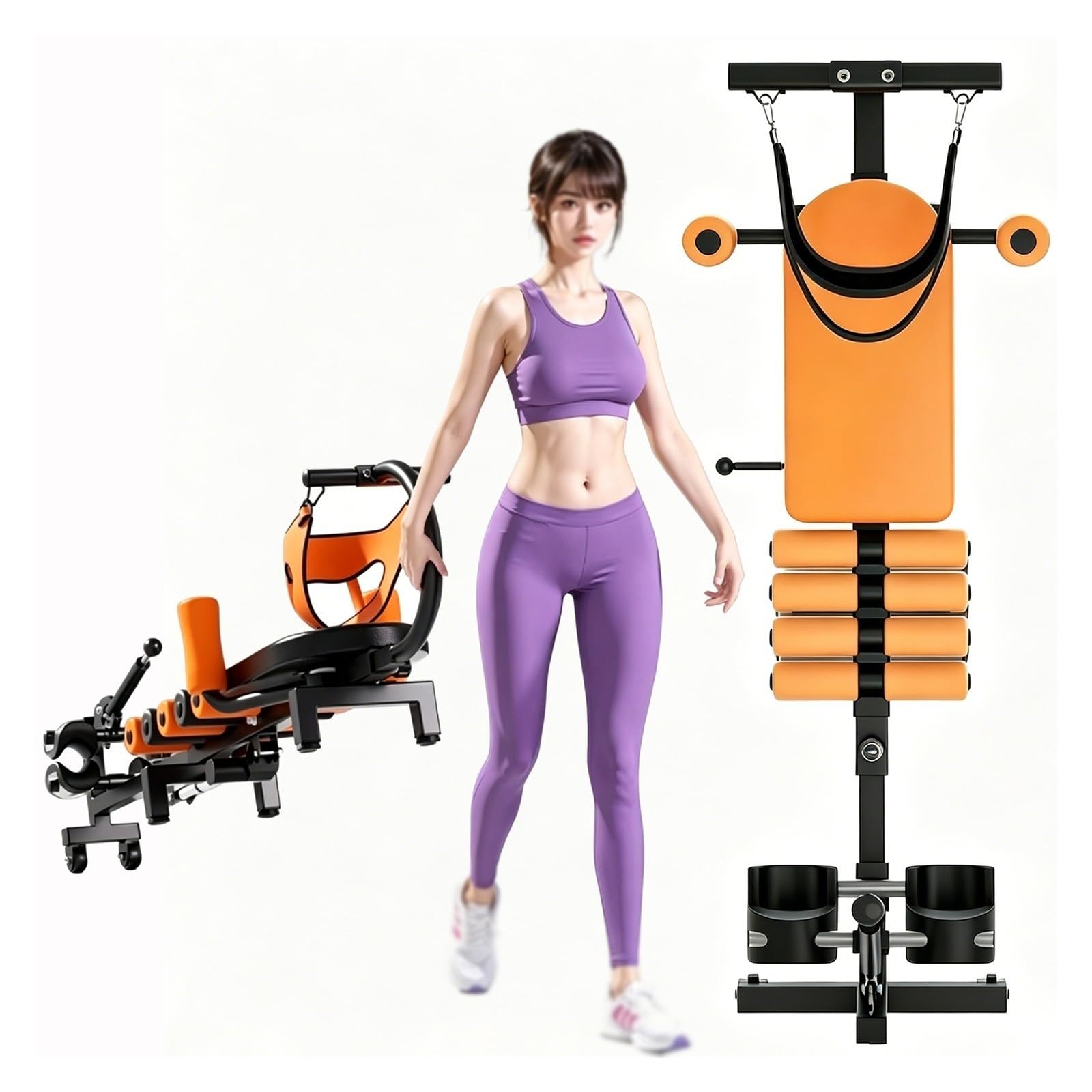 Rückenstrecker Gerät,Cervical Traktion Zurück Stretch Bench Für Zuhause,Professionell Back Stretcher,Workout Massage Inversion Tabelle,Multifunktions-Fitnessgerät