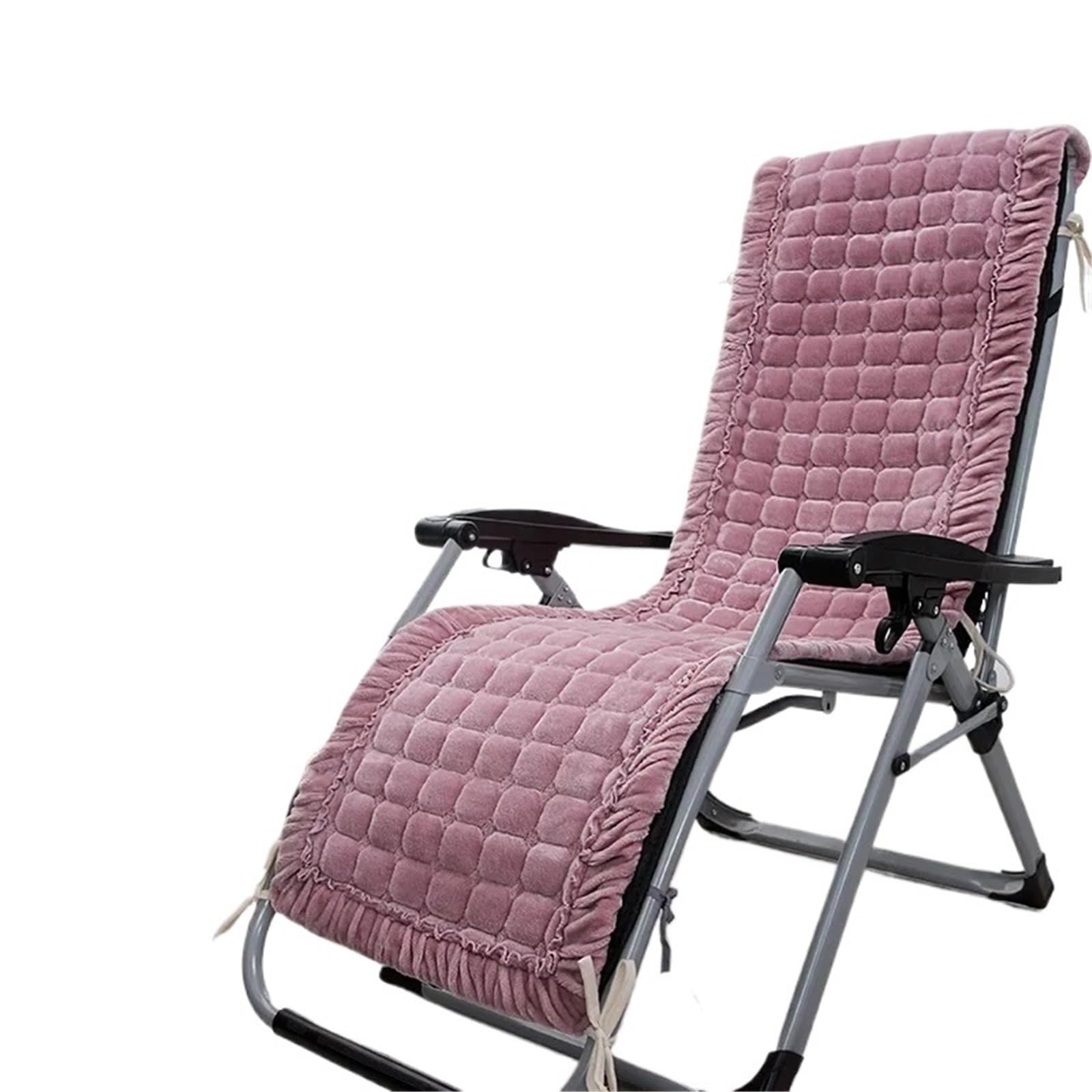 Coussin de chaise longue en peluche hiver 45x160cm pliable et épais pour fauteuil relax