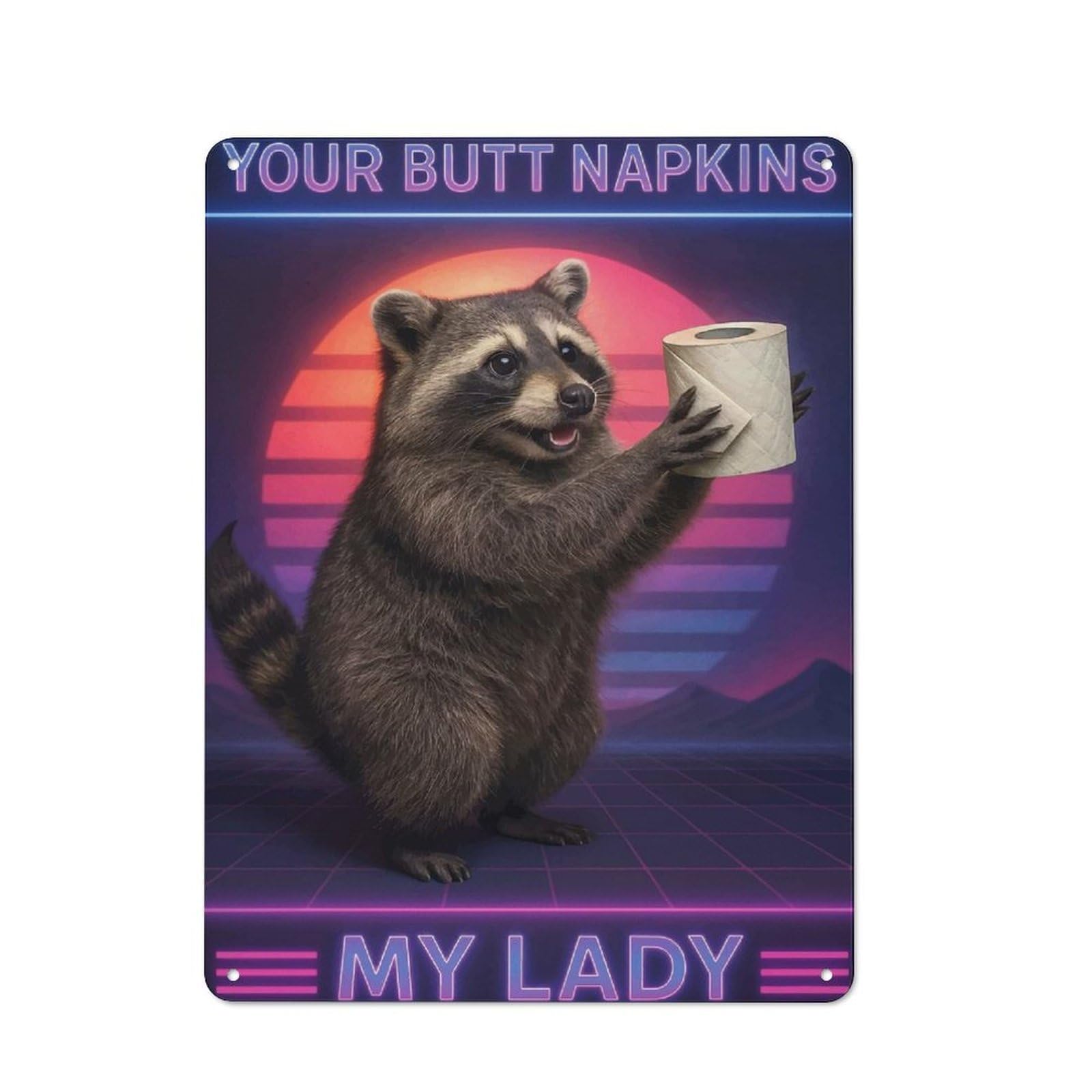 Junmoney Style-16 Vintage Tin Sign 40X30cm Featuring Your Butt Napkins My Lady For Bar Or Restaurant, A Decorative Christmas Gift For Bar Decor Enthusiasts