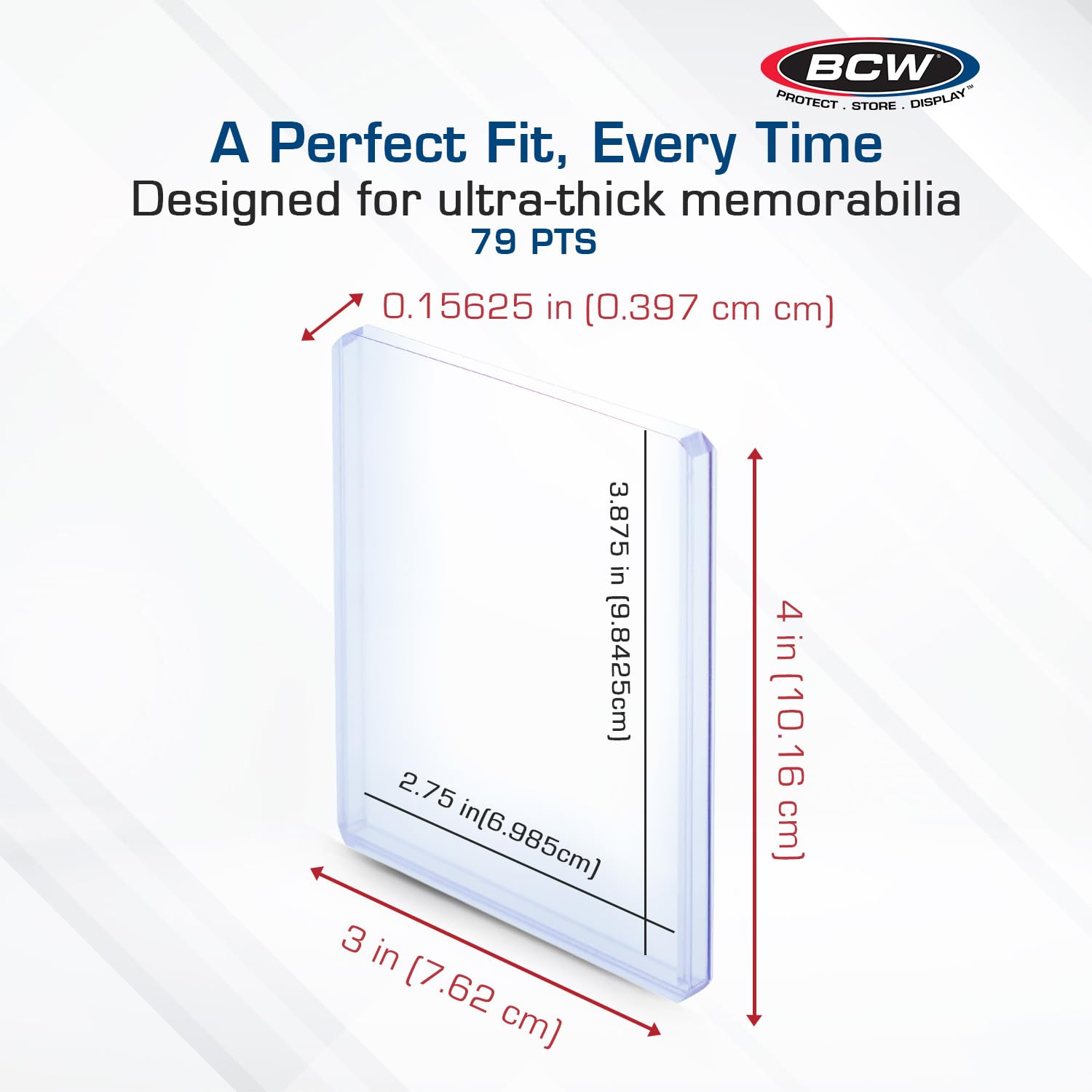 BCW Thick 79PT Card Top Load Holder (Pack of 25), 3 x 4