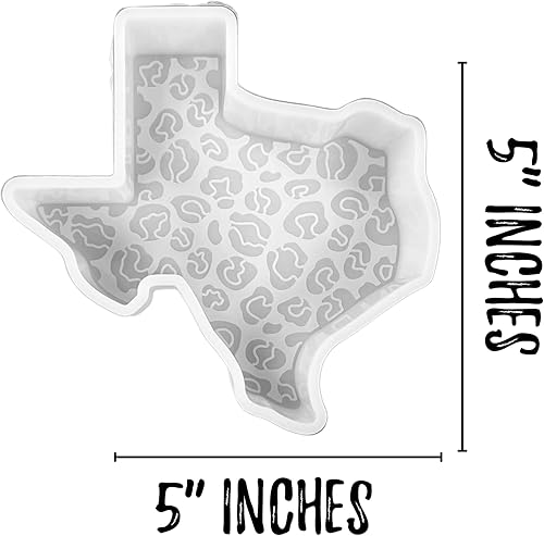 Miniatura 3 de Molde de silicona Freshie en forma de leopardo del estado de Texas para perlas aromáticas perfumadas de 5 x 5 x 1 pulgadas moldes de resina velas de