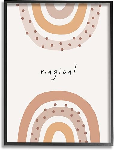 Stupell Industries Arte giclée enmarcado con arco iris mágico apagado por LSR Design Studio