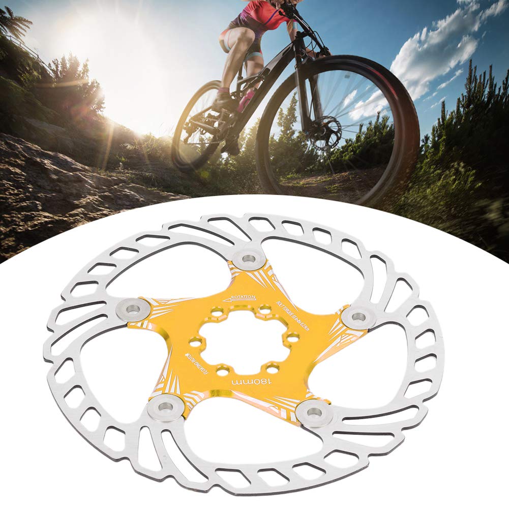 Mountain Disc Brake, Safe Metal Disc Brake, for Riding Accessory (Gold)