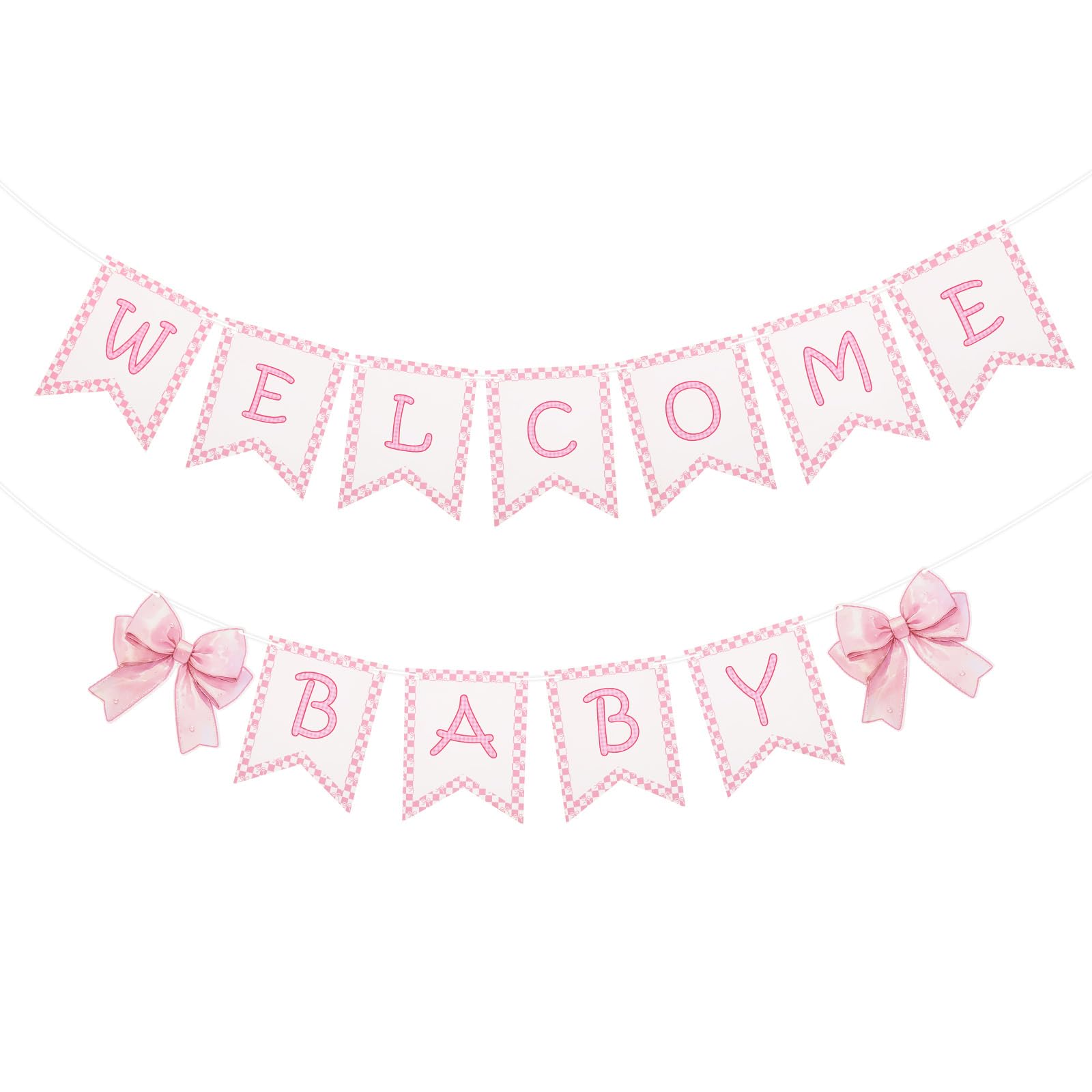 BOXOB 2pcs Welcome Baby Banner