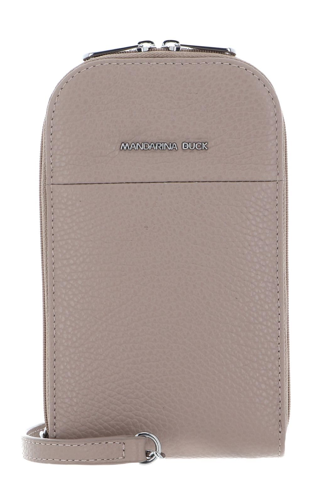 Mandarina Duck Mellow Leather, Vertical Holder Woman, Warm Taupe, Taglia Unica