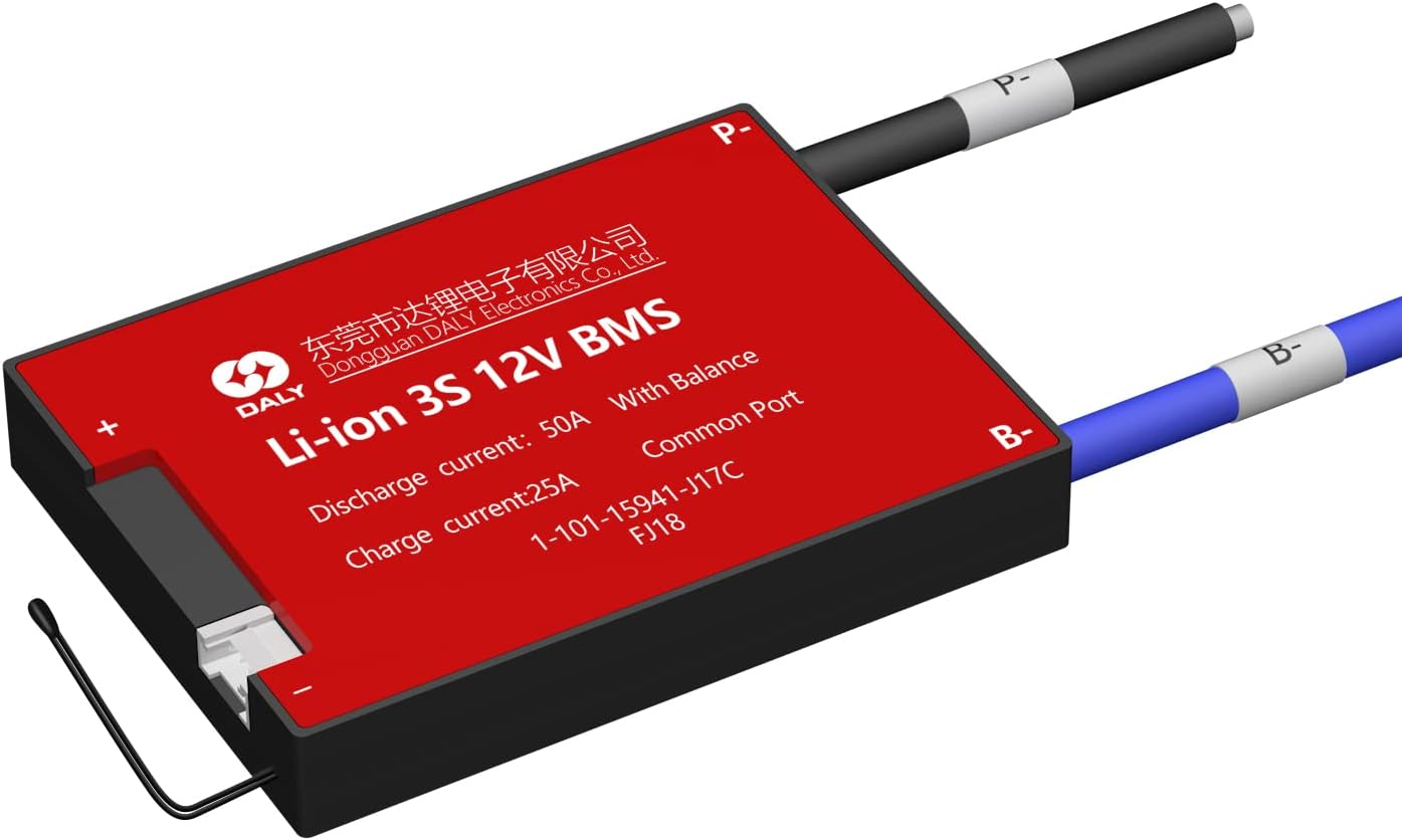 DALY BMS 12V 3S 50A Li-Ion Batería De Protección PCB Placa con Cable Balanceado Y Control De Temperatura para 18650 Batería De Iones De Litio BMS 3S