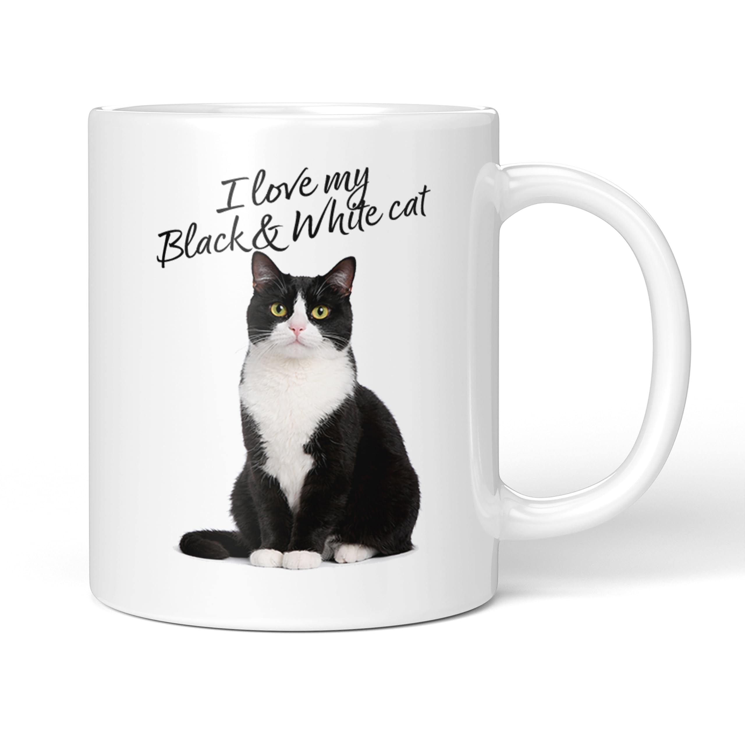 Party People Black & White Cat Mug - 11oz Ceramic Coffee or Tea Cup for Cat Lovers, Christmas, Birthday, Secret Santa, Mother’s Day or Father’s Day Gift 0012