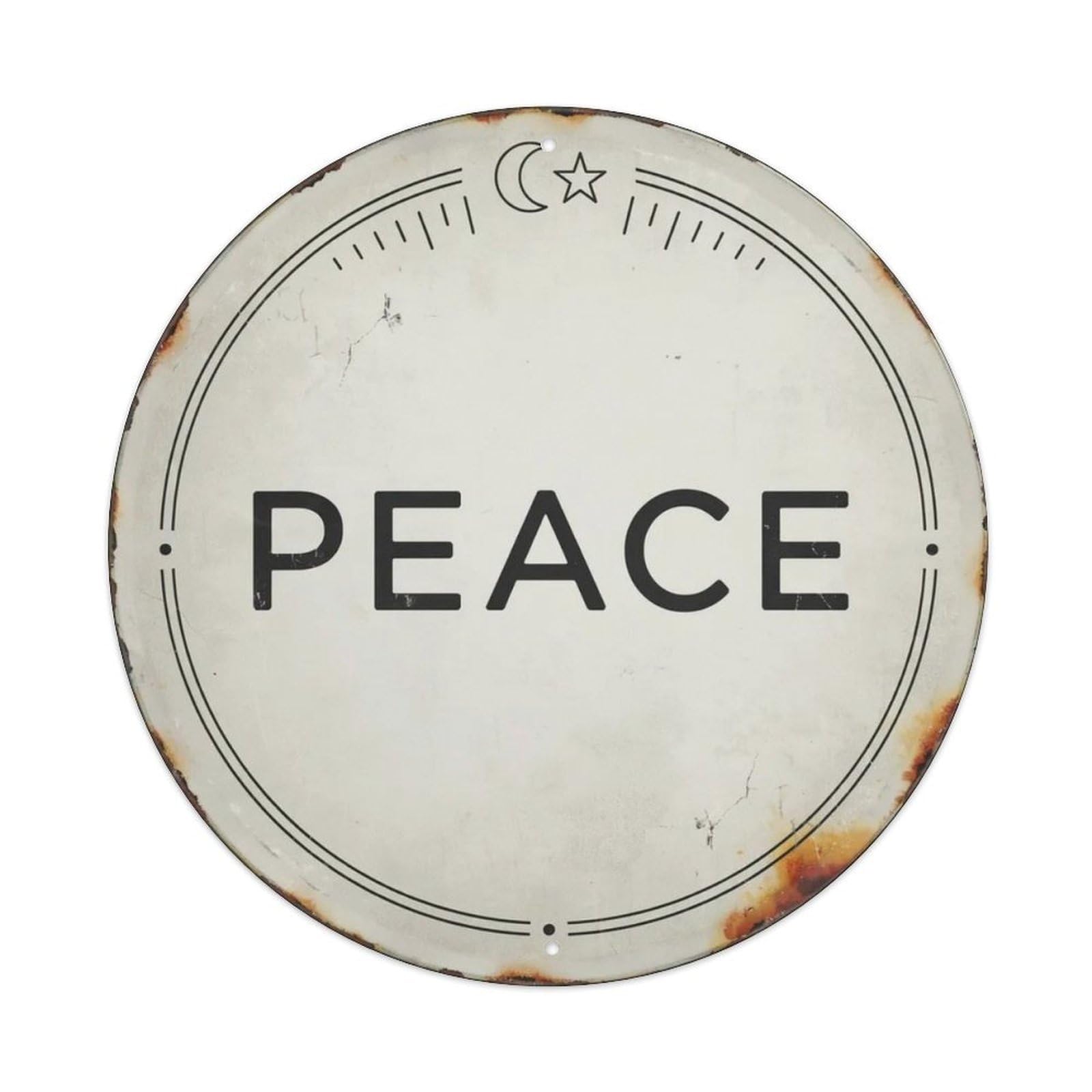 Peace Nordic Minimalist Metal Tin Sign Plaque
