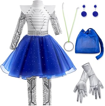 LZH Zombies Cheerleader Costumes for Girls Alien Costume Toddler Cheerleading Dress Halloween Birthday Party Cosplay