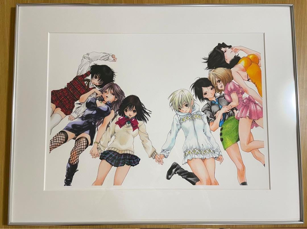 【いちご】ももろ「三匹のヤギ」複製原画（直筆サイン入り・額装入り） いちご100% 複製原画