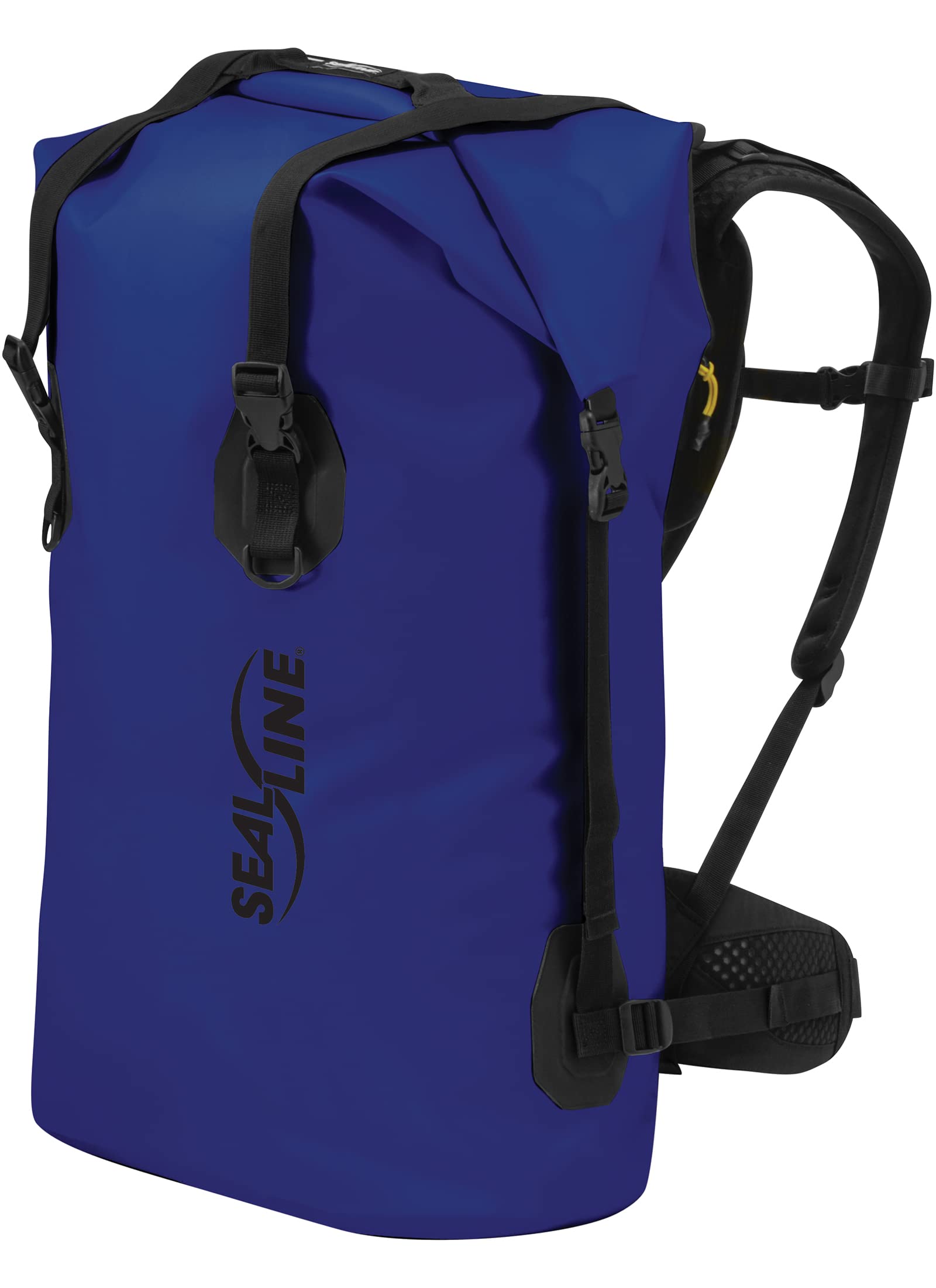 SealLine Black Canyon Waterproof Dry Pack with Waist Belt Support, Blue, 65-Liter