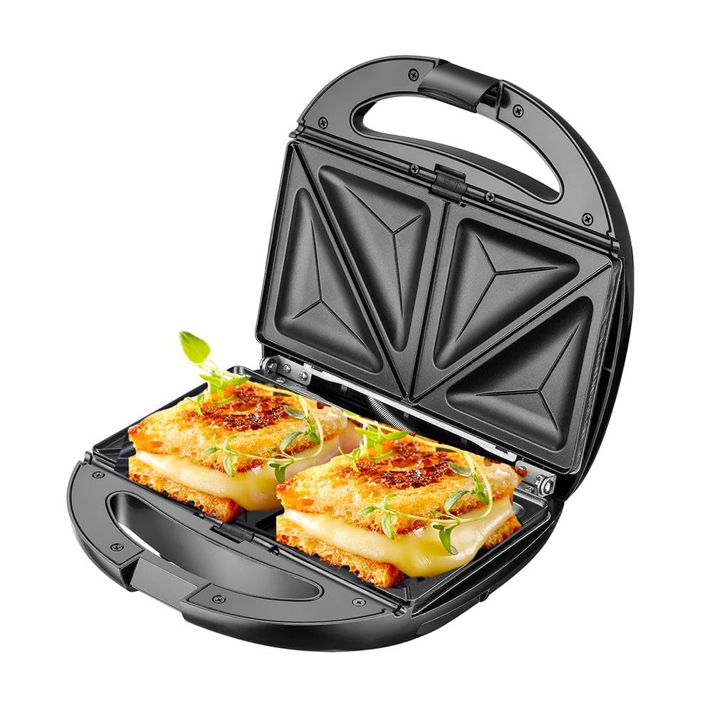 5in1 Sandwichmaker | Waffeleisen | Kontaktgrill | Elektrogrill | Multigrill | Nussbäcker | Zaubernuss Oreschki | 1200 Watt | 5 auswechselbare Platten | Edelstahl | Antihaftbeschichtet (5 Platten)