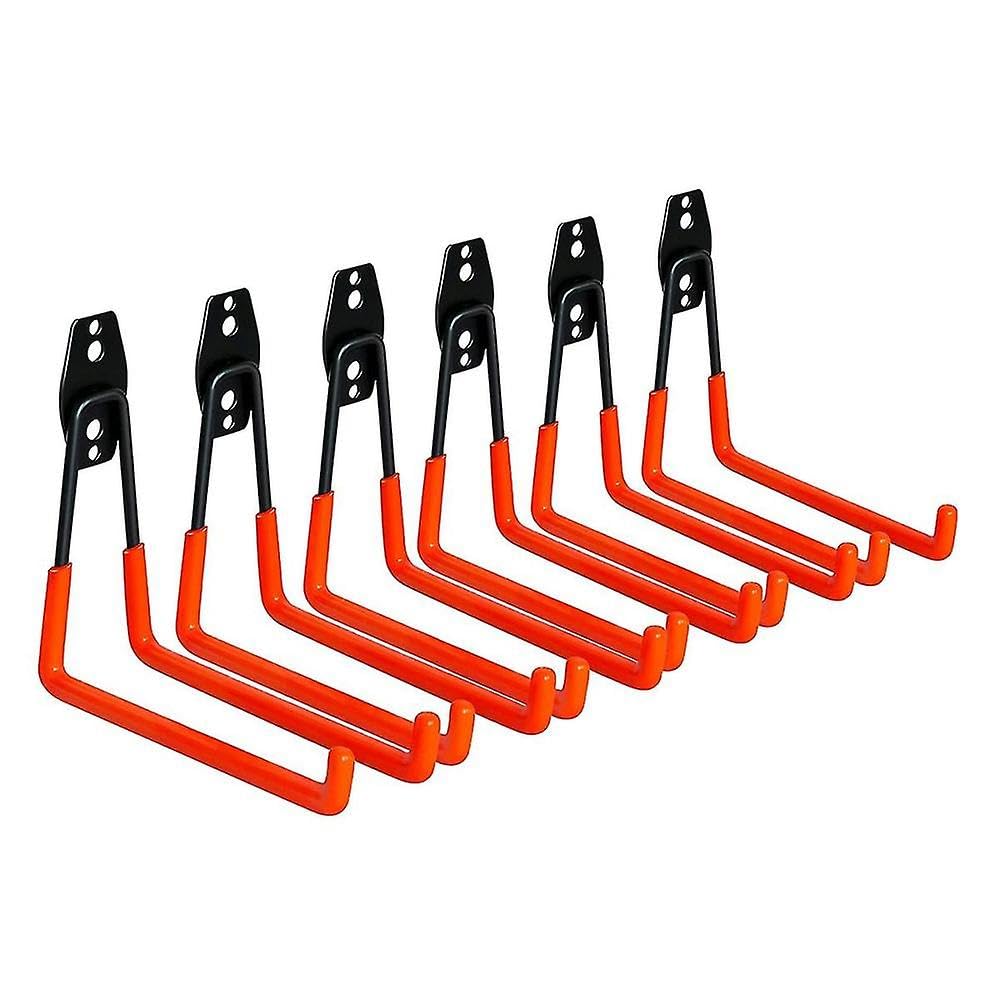 JOYHAPPST Garage Hooks 6 Pack Wall Storage Hooks Heavy Duty Steel Tool Hangers for Utility Organizer, Wall Mo