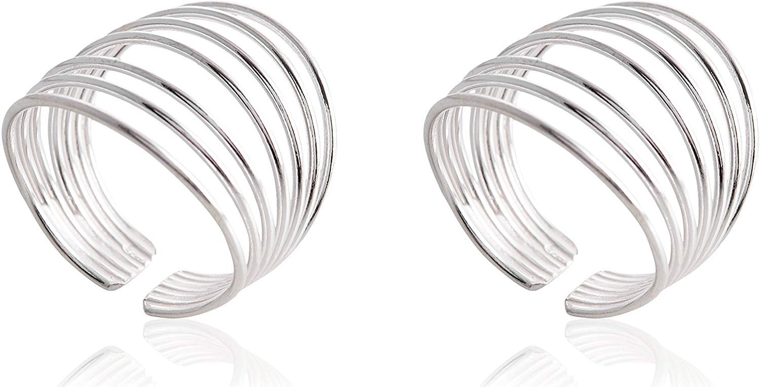ELOISH 92.5 Sterling Silver Toe Ring for Women. 92.5% Pure Silver Toe Rings. Seven Lines Toe Rings. (B0798FZGY4) Amazon Price History, Amazon Price Tracker