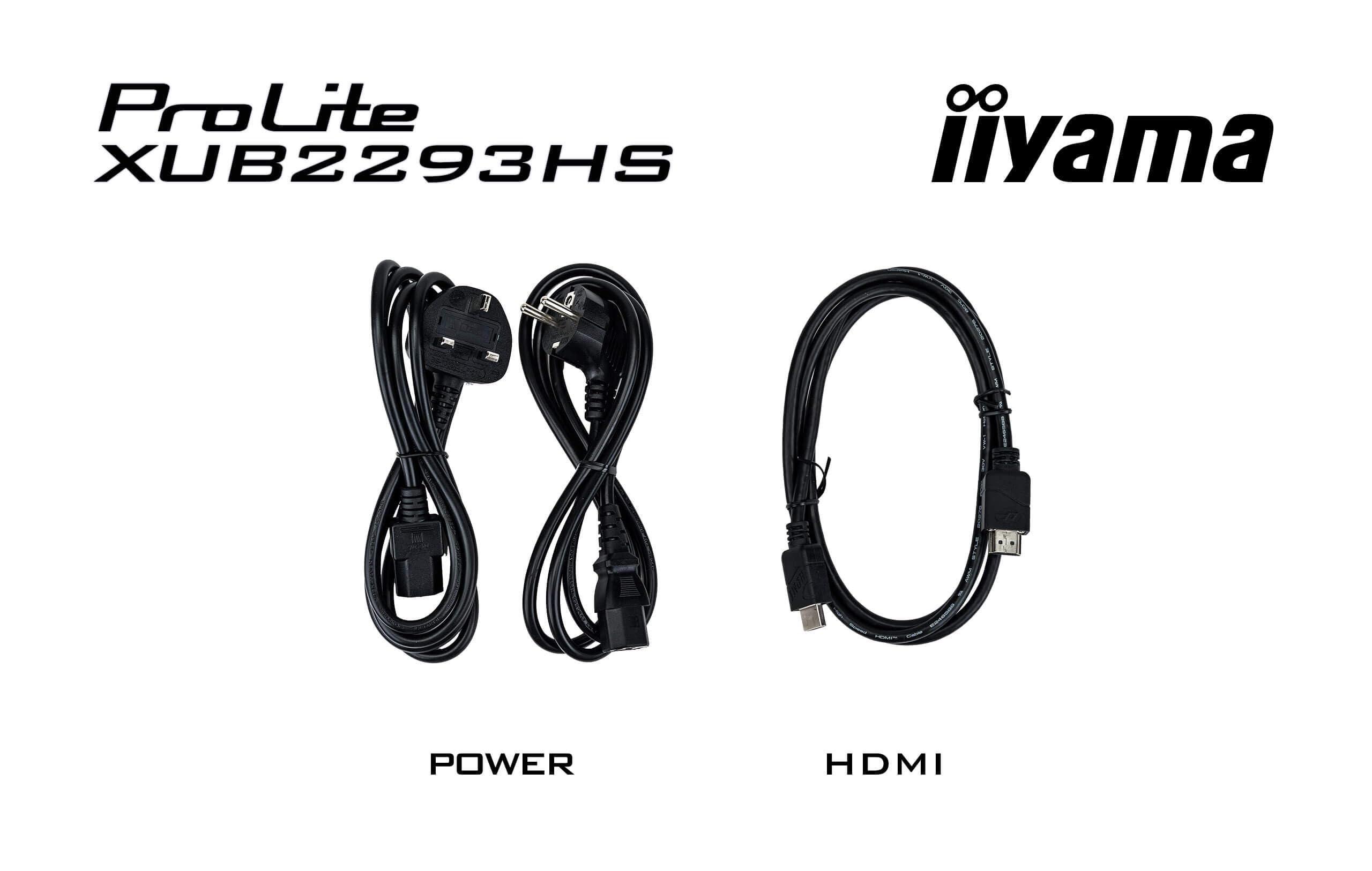 iiyama Prolite XUB2293HS-B6 54,5cm 21,5" IPS LED-Monitor Full-HD 100Hz HDMI DP Slim-Line Höhenverstellung Pivot AdaptiveSync schwarz