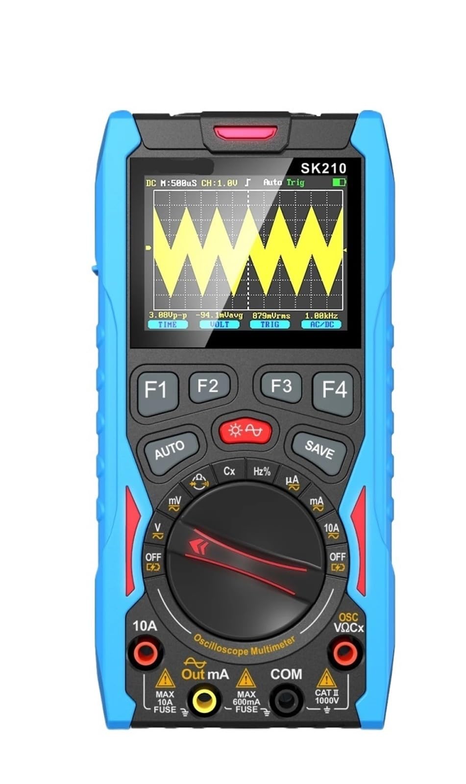 Oszilloskop-Multimeter SK210 Handheld 3-in-1 Digitaloszilloskop Hochleistungs-tragbarer Multimeter-Signalgenerator Autoreparaturtester,zur Messung