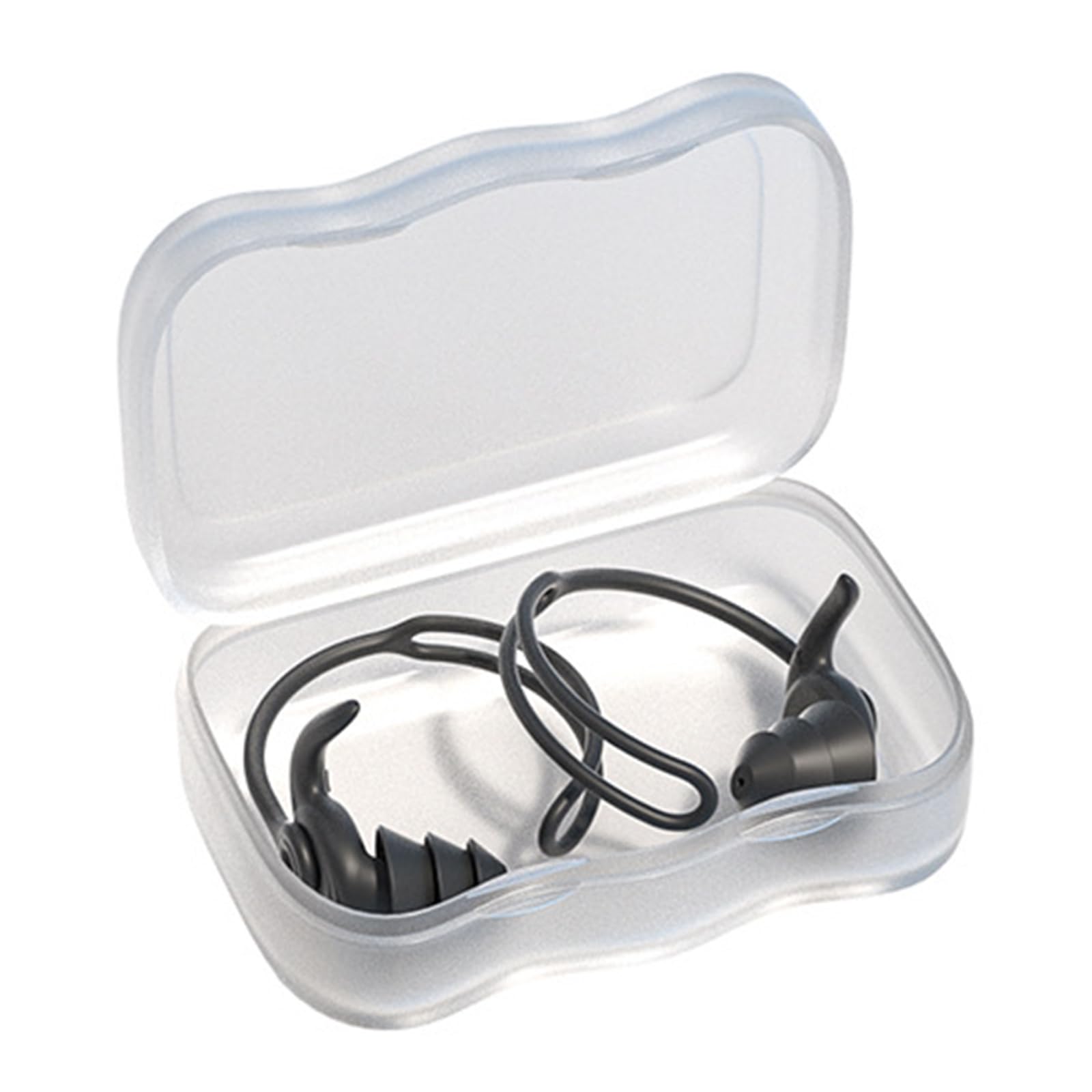 Buxuaaaa Black Ergonomic Comfortable Noise Reduction Earplugs In Soft Silicone Suitable For Peaceful Sleep And Quiet Environment 1 Pair Swimming Earplugs