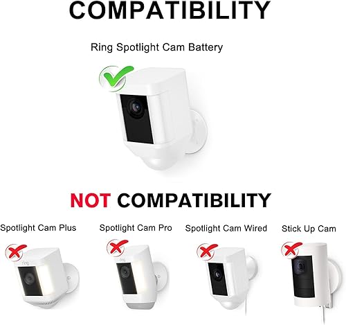 Miniatura 2 de Adaptador de corriente para batería de cámara Ring Spotlight, con cable exterior resistente a la intemperie de 25 pies para cargar continuamente tu