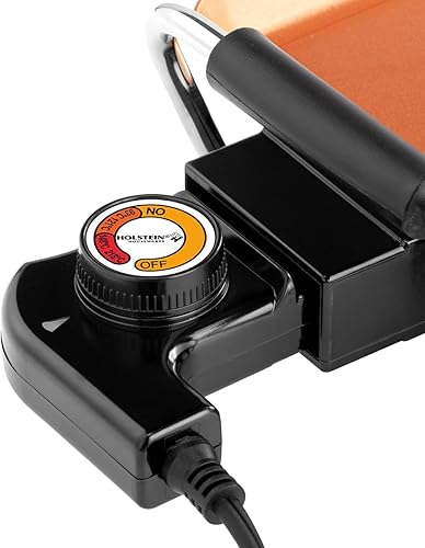 Miniatura 3 de Holstein Housewares Plancha eléctrica de 16 pulgadas, revestimiento antiadherente Healthy-Eco y sin humo, gran superficie de cocción para hacer