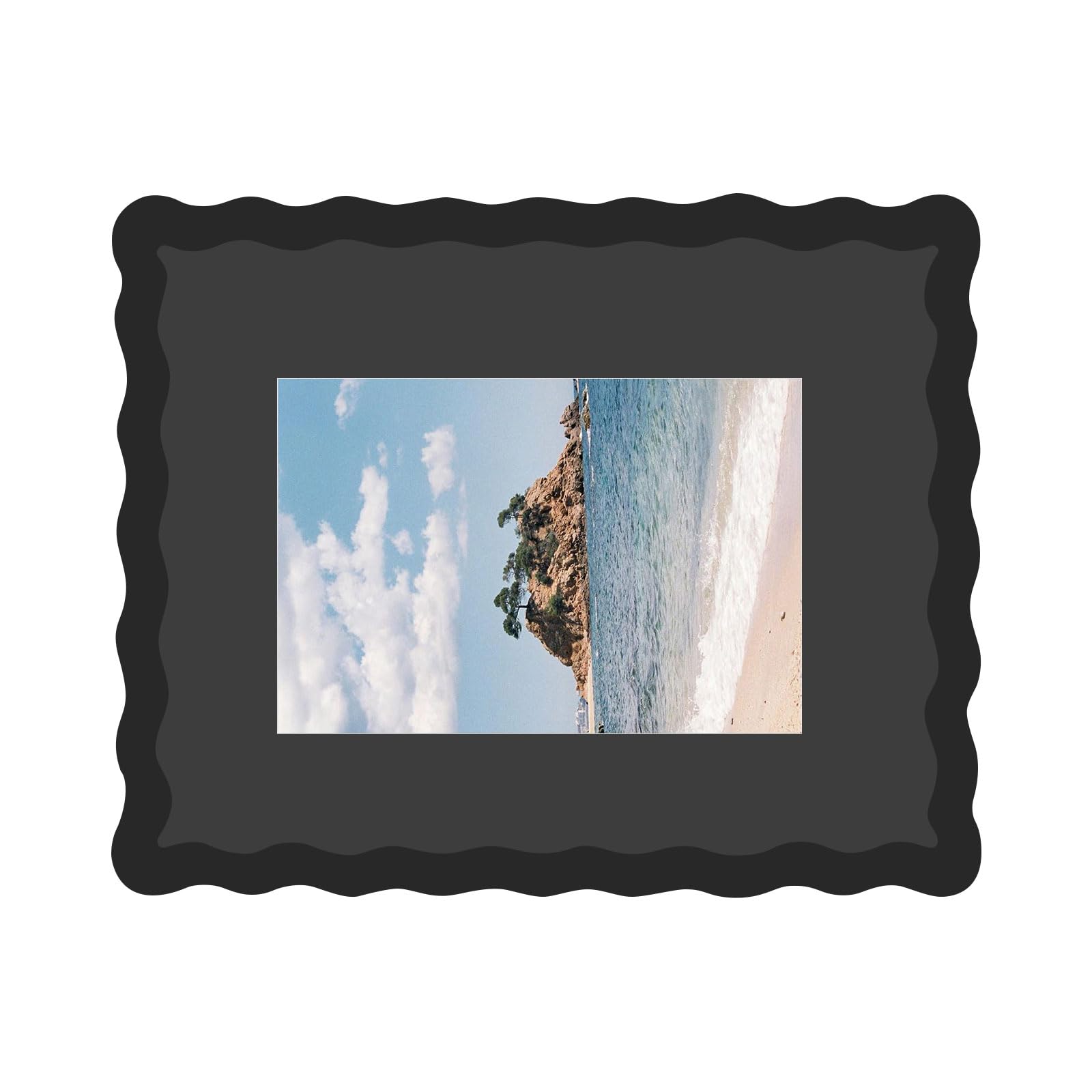LXJLXD 8x10 Curved Picture Frame Built From Wood and Glass Perfect for Wall or Tabletop Decoration Wall Hanging Photo Frame