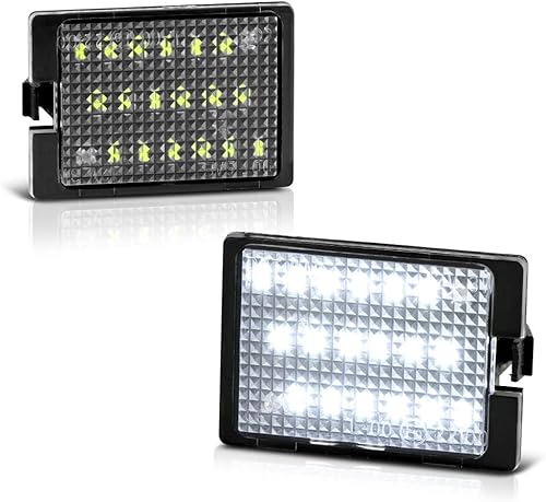 VIPMOTOZ Luz LED completa para placa de matrícula 2014-2022 compatible con Dodge Durango, 6000 K blanco diamante, juego de 2 piezas de repuesto de