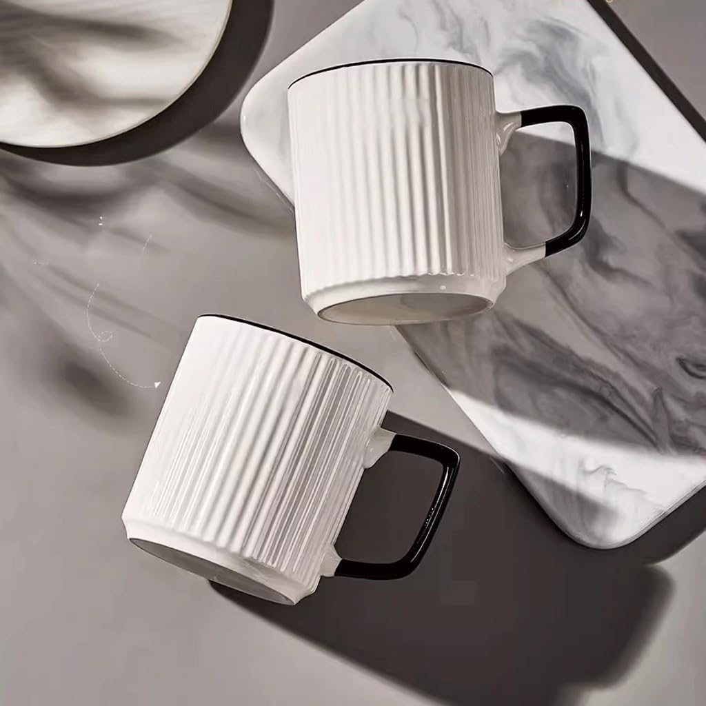 Tazza di Vetro, Tazza da tè, Tazza da caffè in Vetro, Tazza Semplice Tazza in Ceramica Tazza da Bere per Ragazzi e Ragazze Casa Coppia Ufficio Tazza da caffè (A)