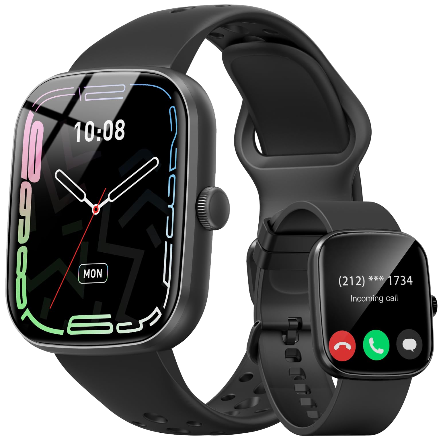 Photo 1 of Smart Watch (Answer/Make Call), 1.96" SmartWatches for Men Women with Heart Rate/Activity Tracking, Fitness Tracker Watch with IP68 Waterproof/Pedometer, Smart Watch for Android/iPhone Compatible