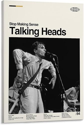ZTRADA Talking Heads - Póster de lienzo con texto en inglés "Stop Making Sense" para pared, pintura artística decorativa, sala de estar, dormitorio,