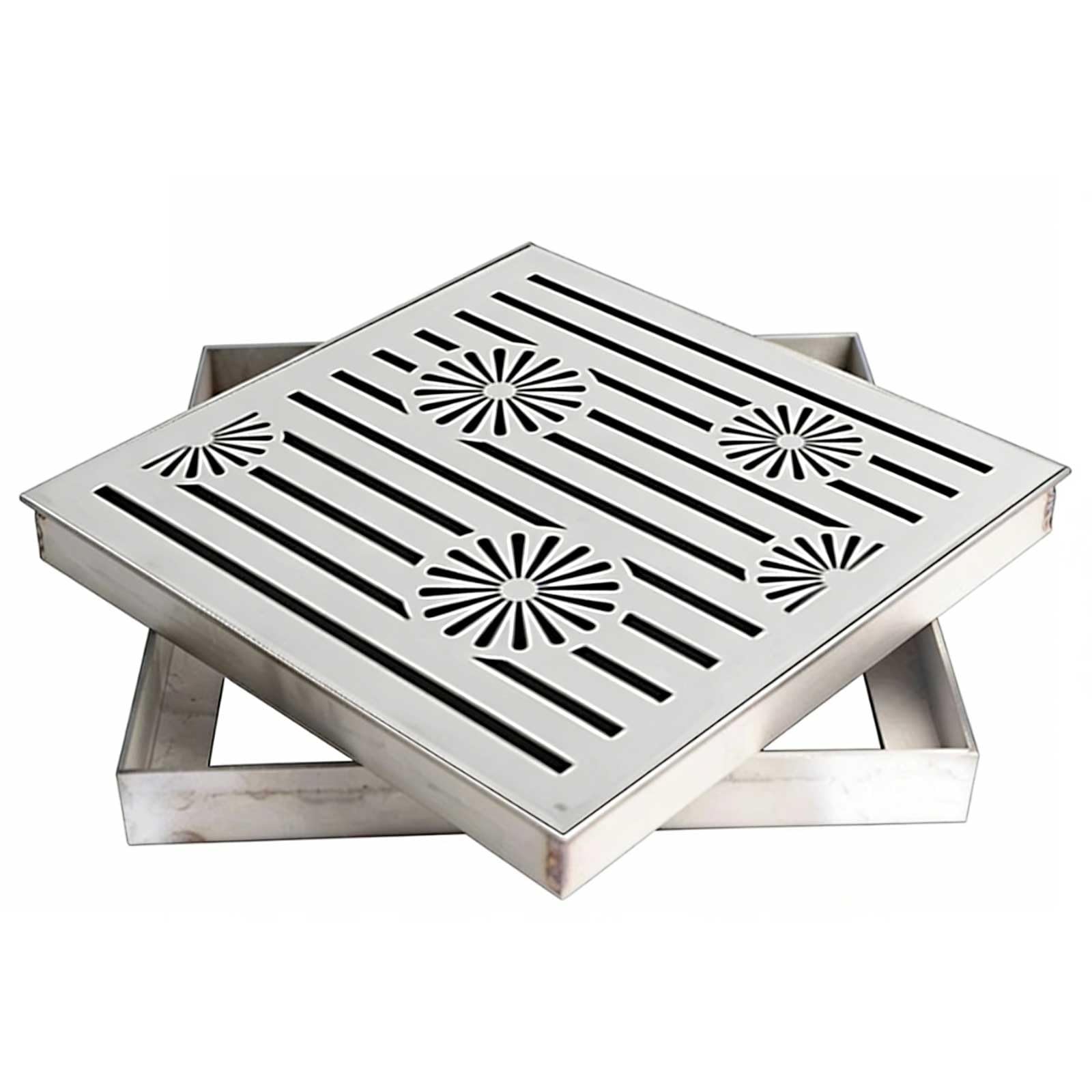 Grilles d'égout rectangulaires en acier inox 304 de qualité supérieure pour cour élégante
