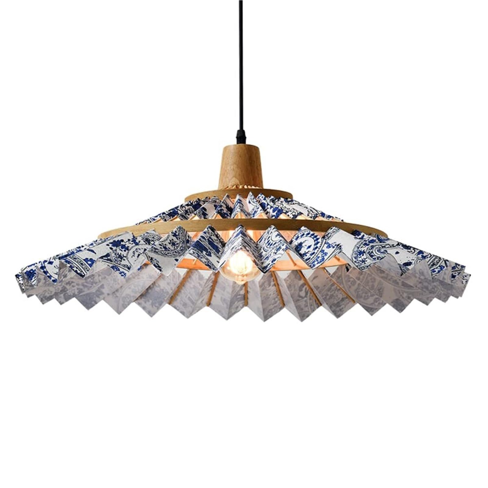KBUUKYYXouy Umbrella Classic Creative Pendant Lamp Chandelier Hanging Lighting Ceiling Fixture Farmhouse Natural Material Rustic for Bar Bedroom Kitchen Cafe Club(15.7in*9.8in)